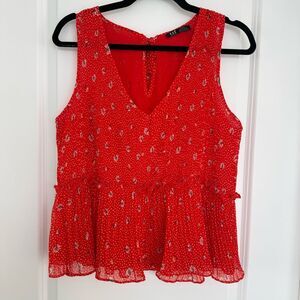 ZARA | Sleeveless Peplum Blouse Size Medium